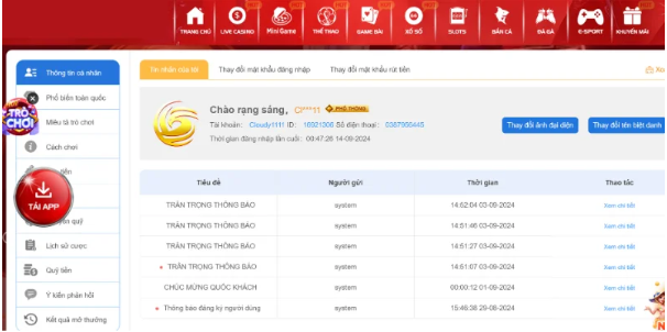 Luôn đảm bảo an toàn trên mọi phương diện cho người chơi